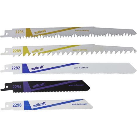 Kit di 5 lame per seghe a gattuccio Wolfcraft 3599000