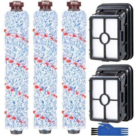 Kit di 6 rulli spazzola di ricambio per filtri Bissell Crosswave serie 17132 e 2225N. Accessori per la pulizia.