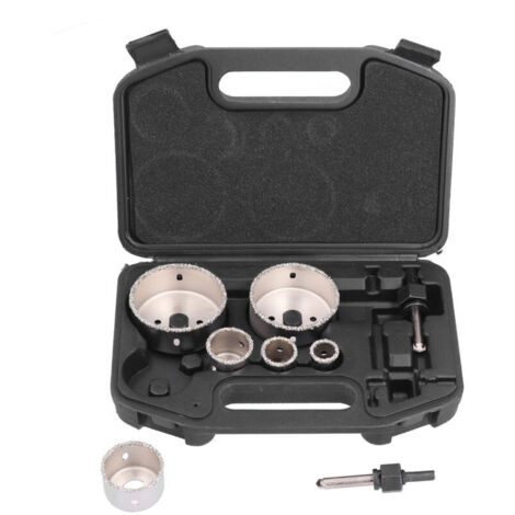 Kit di 9 punte da trapano in metallo Eosnow, sega a tazza per piastrelle, vetro e porcellana