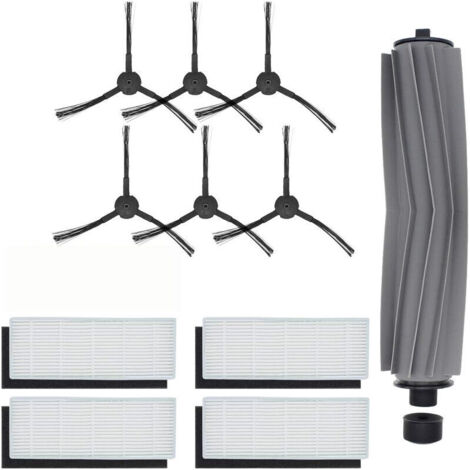 Kit di accessori per parti di aspirapolvere robot ILIFE A8 A6 X620 X623, il kit di sostituzione include 1 spazzola principale, 6 spazzole laterali, 4 filtri