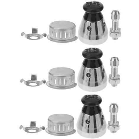 Kit di accessori per pentola a pressione in alluminio, composto da 3 pezzi, con valvole di sicurezza rimovibili e limitatore di pressione per una facile pulizia e utilizzo.