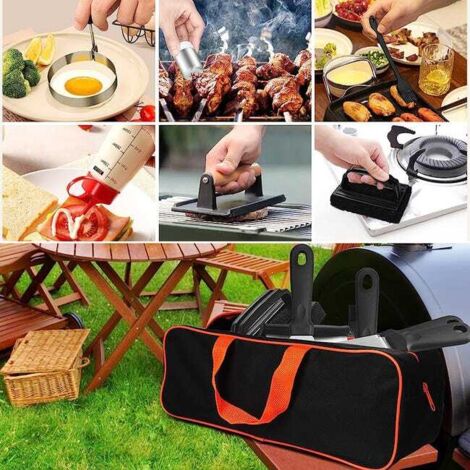 Kit di accessori per piano cottura da 17 pezzi: set di spatole teppanyaki con piano piatto, griglia con piano piatto