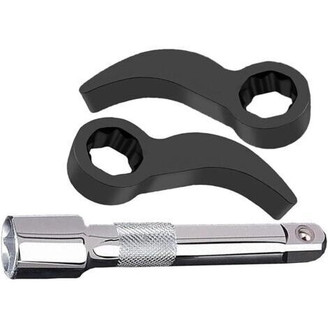 Kit di adattatori per chiave a leva in 3 pezzi, utensili per riparazione auto in acciaio al cromo vanadio, adattatori per leva con asta di prolunga per riparazione auto