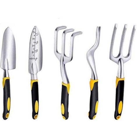 Kit di attrezzi da giardino, versatile set di attrezzi da giardino con pala e rastrello, testa in alluminio robusto e manico ergonomico