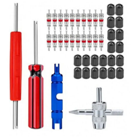 Kit di attrezzi per la riparazione e lo smontaggio del corpo valvole di moto e biciclette (a doppia testa e a testa singola) (44 pezzi).