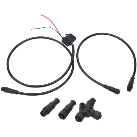 Kit di avviamento marino per NMEA 2000 1M, cavo di alimentazione con fusibile, connettore a T terminatore maschio/femmina per reti Lowrance, per NMEA 2000, per reti Simrad, per reti BG, altri ricambi 