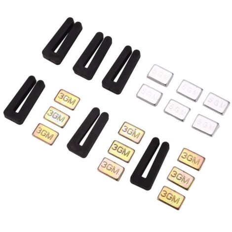 Kit di bilanciamento delle pale del ventilatore da soffitto, 6 set, pesi metallici autoadesivi (5 g e 3 g)