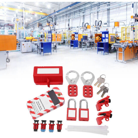 Kit di bloccaggio per interruttori automatici, lucchetti di sicurezza, etichette, gioco del Lotto, chiusure per prodotti chimici industriali