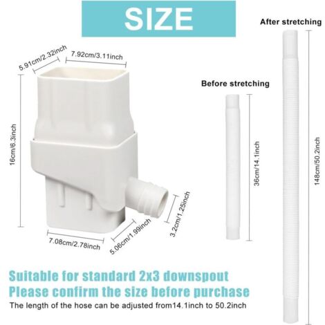 Kit di bypass per barile di raccolta dell'acqua piovana, sistema di raccolta dell'acqua piovana, tubo di scarico, sistema di barile per la raccolta dell'acqua piovana per la deviazione dell'acqua piov