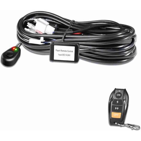 Kit di cablaggio multifunzione per barra luminosa a LED con telecomando per fendinebbia e abbaglianti (Tipo 4)