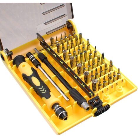 Kit di cacciaviti 45 in 1 (T3/4/./20, Triangolo, Stella.) Compatibile con riparazioni di computer, componenti elettrici, cellulari e TV