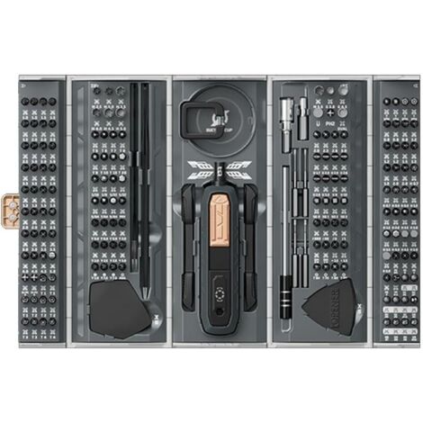 Kit di cacciaviti di precisione professionali 180 in 1 punte magnetiche per riparazione di dispositivi elettronici, smartphone, laptop, orologi, JM-8192