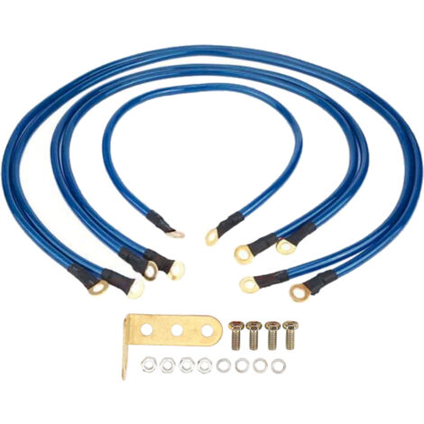Kit di cavi di messa a terra per auto SENECESLI, cavo di messa a terra per autoveicoli, 5 cavi di messa a terra in PVC con rivestimento in alluminio ramato per auto, barche, camion, SUV, migliora le p