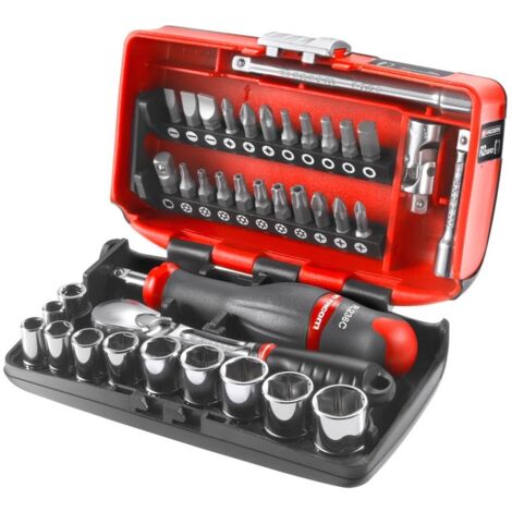 Kit di chiavi a bussola metrico 1/4 (6.3 mm) 38 parti Facom RL.NANO1