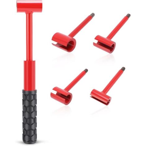 Kit di chiavi di regolazione per cerniere 4 in 1 per uso residenziale e commerciale, realizzato in acciaio resistente. Robusta struttura in acciaio verniciato con impugnatura in gomma.