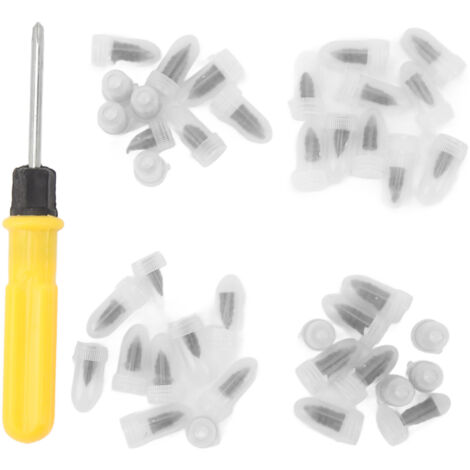 Kit di chiodi per la riparazione di pneumatici a vuoto, viti in gomma per auto, moto, camion, autobus, veicoli agricoli, 40 pezzi.