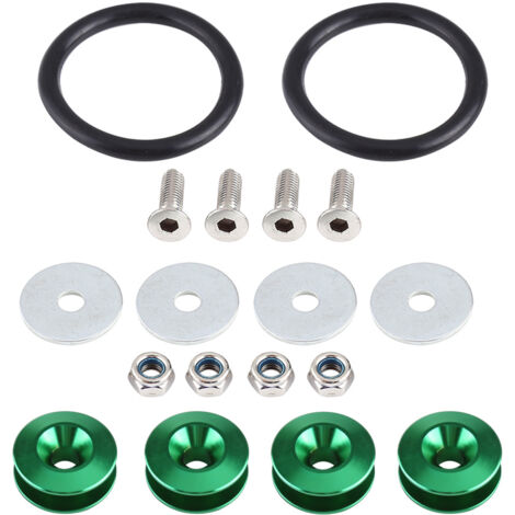 Kit di chiusura rapida per rondella paraurti/bullone in lega di alluminio per vano motore
