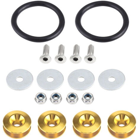 Kit di chiusura rapida per rondella paraurti/bullone in lega di alluminio per vano motore