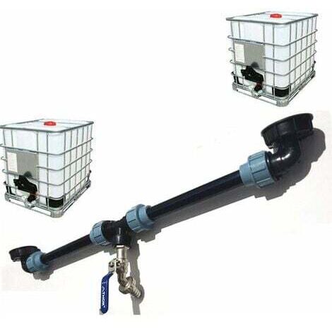 Kit di collegamento per serbatoio IBC AIPERQ, raccordo tandem per 2 connessioni di serbatoi, adattatore per serbatoio per casa e giardino
