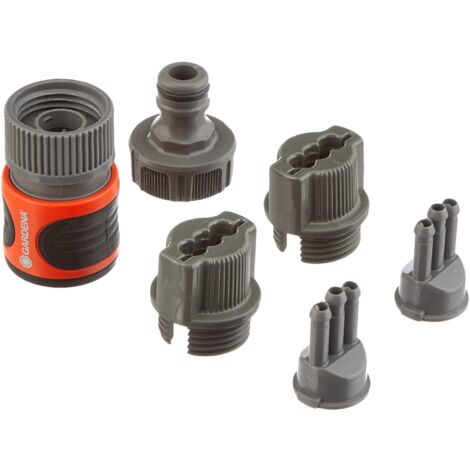 Kit di collegamento per tubo irrigatore Gardena: Raccordi di collegamento per tubo irrigatore, per articoli 995, 996, 997, 1998, 1999 (5316-20)