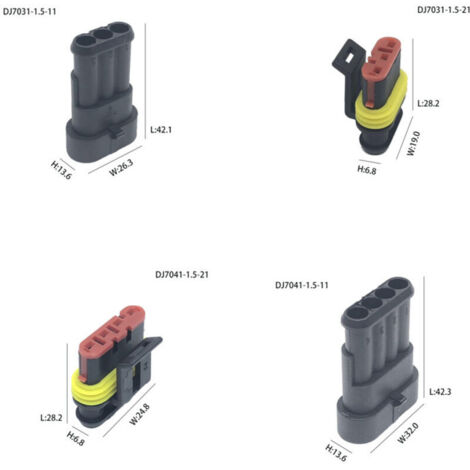 Kit di connettori elettrici impermeabili per auto, connettori a 1/2/3/4 pin per auto, moto e imbarcazioni, 352 pezzi