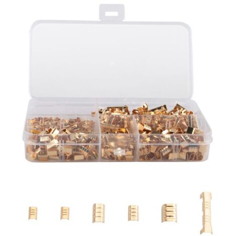 Kit di crimpatura per terminali ad anello in rame a forma di U da 500 pezzi per cavi non isolati