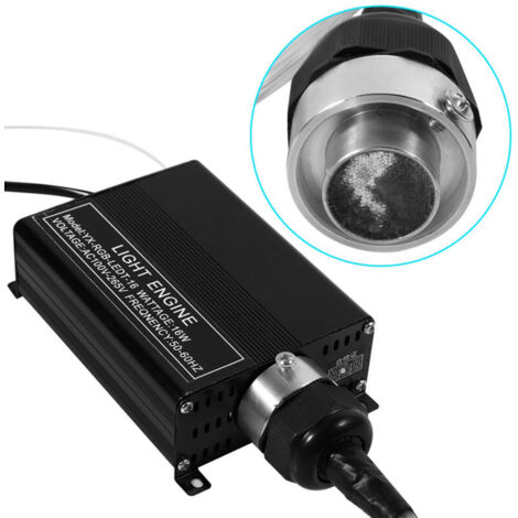 Kit di decorazione per soffitto a fibra ottica LED RGBW da 16W Eosnow, con motore luminoso, cavi, telecomando e spina europea.