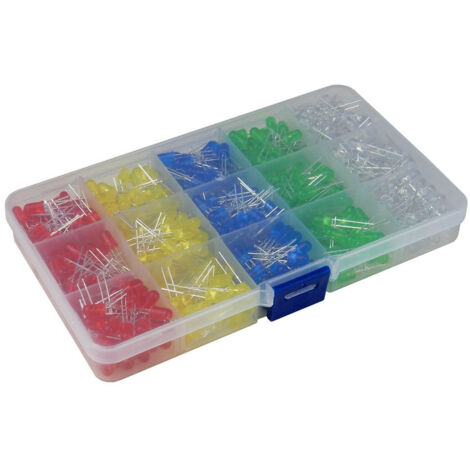 Kit di diodi LED diffusi da 5 mm Vari colori (500 pezzi) Kitled500