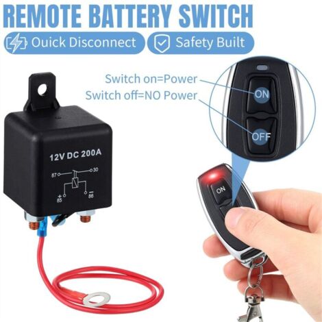 Kit di disconnessione remota della batteria da 200 A CC 12 V