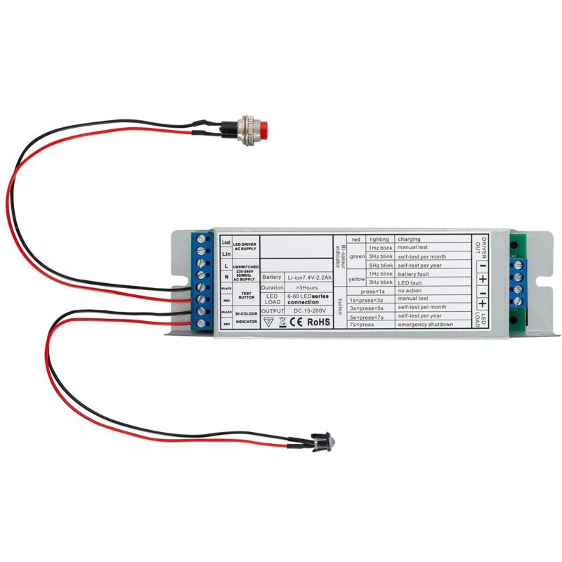 Image of Kit di Emergenza per Apparecchi led Non Permanente con Pulsante Autotest 5 w