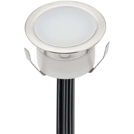 Planetitaly Mini faretto SPOT moderno bianco LED 3W incasso 35mm tondo luce soffitto interni mensole ripiani mobili cucina cappa 230V (4200K