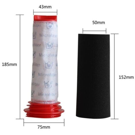 Kit di filtri per aspirapolvere BOSCH BCH65 BCH6L2560 754176 754175, 3 filtri principali + 3 filtri in schiuma.