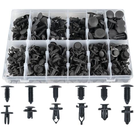 Kit di fissaggio a pressione per rivetti in plastica per paraurti auto da 240 pezzi, dimensioni più diffuse per GM Ford Toyota Honda Chrysler