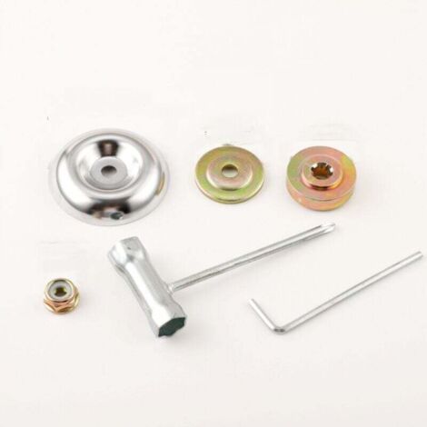 Kit di fissaggio dado lama cambio universale, accessori testina decespugliatore universale, kit dado testina decespugliatore da 6 pezzi, lame cambio in metallo, per tosaerba B