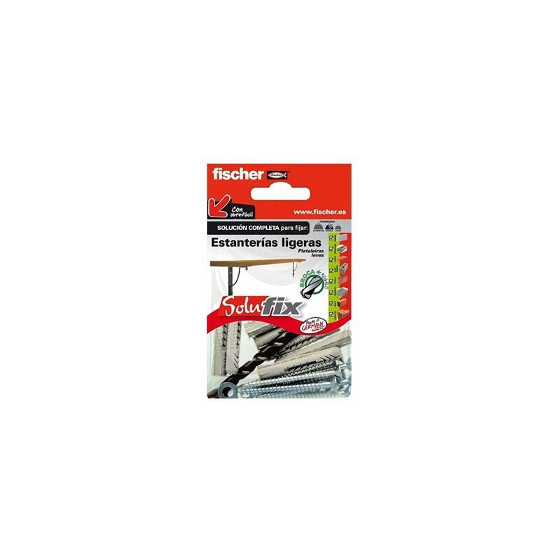 Fischer - Kit di fissaggio per mensola leggera Solufix