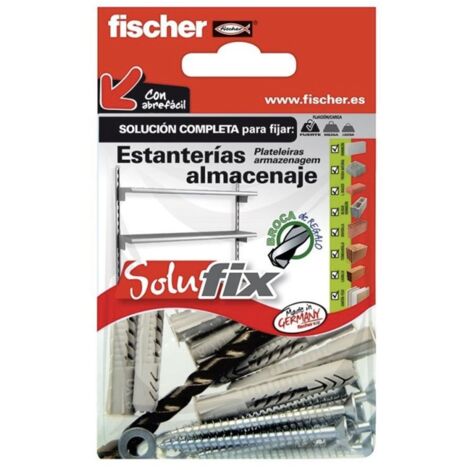 Kit di fissaggio per ripiano portaoggetti Solufix