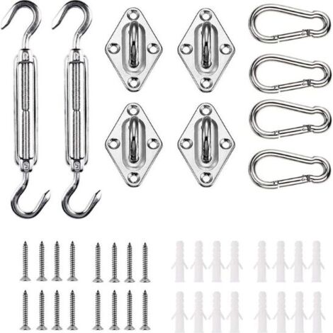Kit di fissaggio per vele ombreggianti