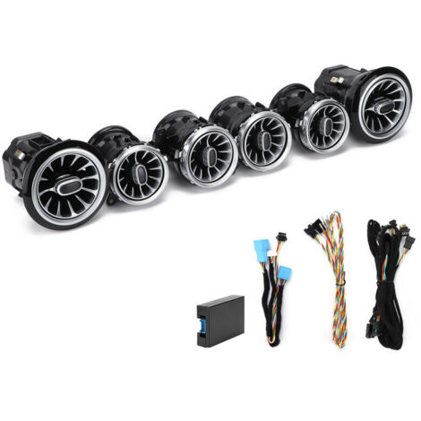 Kit di illuminazione ambientale di ricambio per Mercedes-Benz Classe E W213 C238 2017-2021, 6 pezzi, 64 colori, turbina LED anteriore