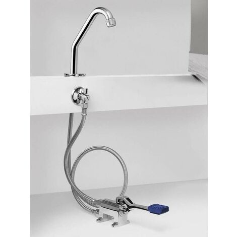 Kit di installazione completo di rubinetto a pedale Idral KFL61/24  Cromo