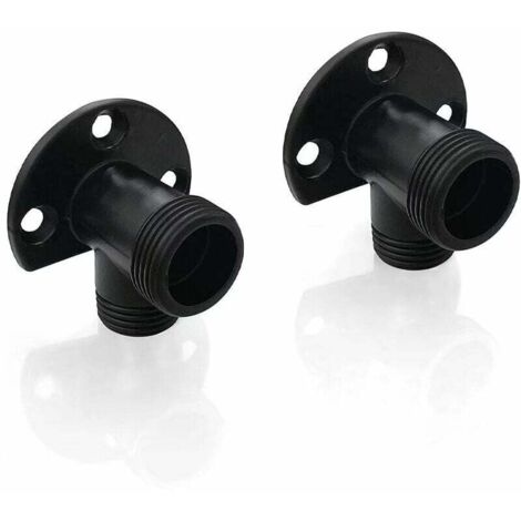 Kit di installazione nero opaco per il collegamento del tubo al rubinetto esterno, miscelatore termostatico, conversione a montaggio superficiale NPT 1/2 maschio a G 3/4 maschio, 2 pezzi