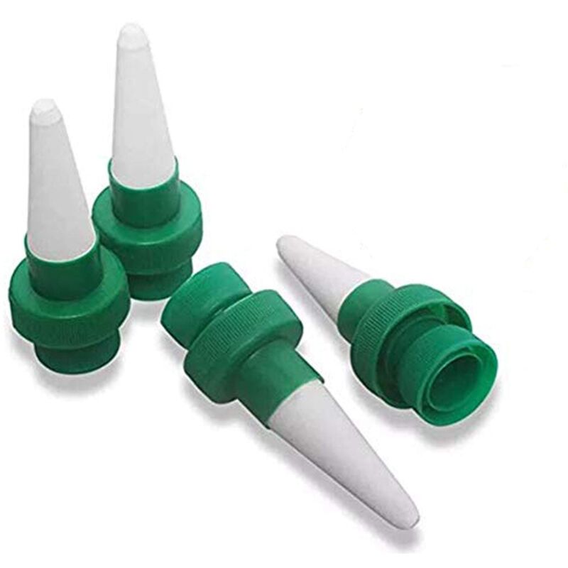Image of Kit di irrigazione a goccia da 4 pezzi, dispositivo di irrigazione automatico per piante in ceramica per le vacanze, per giardino, casa, interni ed