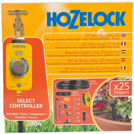 Kit di irrigazione automatica per microirrigazione da 25 vasi HOZELOCK