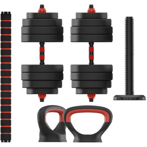 Kit di Kettlebell e Manubri KSIX Nero 20 kg 19 Pezzi