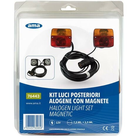 Mitepek - Kit Luci Targa Ingombro Laterale 24V 12V Bianco Freddo Per  Furgone Camper Rimorchio Caravan Camion Trattore Autocarro