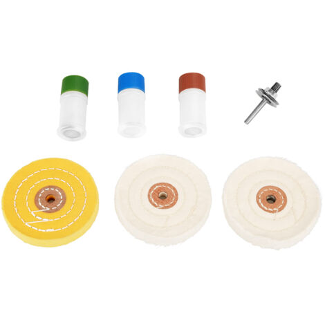 Kit di lucidatura e lucidatura da 7 pezzi per metalli duri, ideale per rimuovere i graffi.
