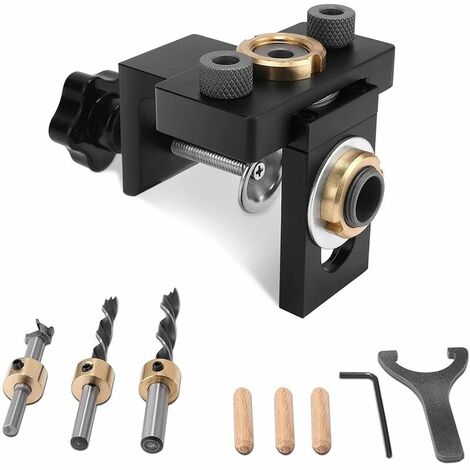 Kit di maschere per fori tascabili, set di maschere 3 in 1, lega di alluminio