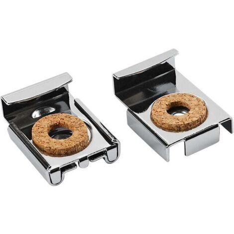 Kit di montaggio a parete in vetro senza cornice, staffa da parete per specchio, può essere utilizzato per appendere e fissare specchi o vetri (argento) 4 pezzi, KoleZy