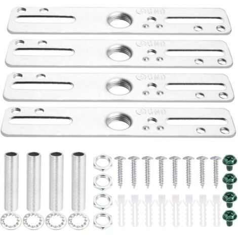 Kit di montaggio per plafoniera da 4 pollici, 4 pezzi, barra trasversale universale per lampadari e applique, argento