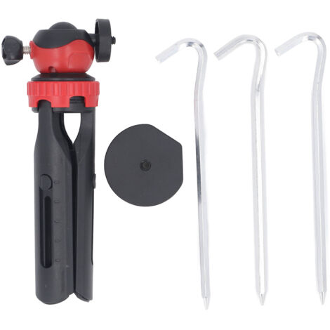 Kit di montaggio per treppiede con adattatore - Base in lega di alluminio, altezza regolabile (nero)