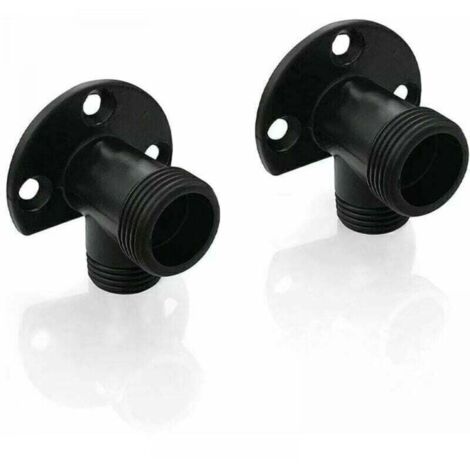 Kit di montaggio superficiale per convertire la filettatura maschio NPT da 1/2" in filettatura maschio G da 3/4", 2 pezzi, nero opaco, per collegare i tubi flessibili ai rubinetti esposti, miscelatore